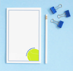 NP196 tennis personalized stationary notepad sport sports border