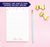 NP198 hearts personalized stationary notepad for girls letter writing paper lined