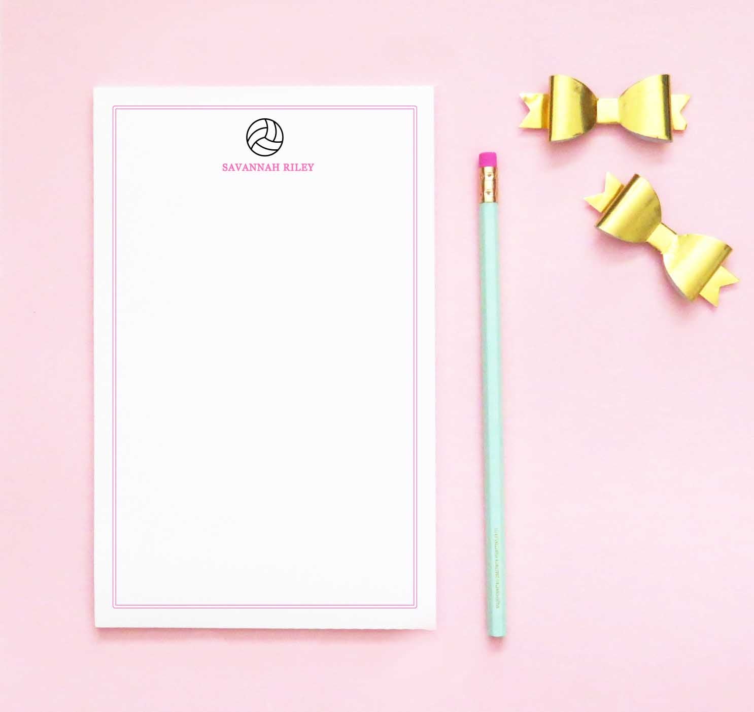 NP200 volleyball personalized stationery paper sports border notepad sport