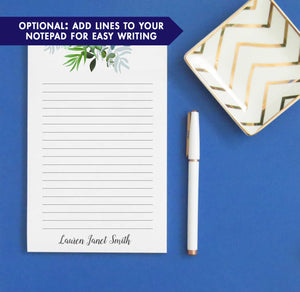 succulent notepad Greenery Succulent Personalized Notepad Sets