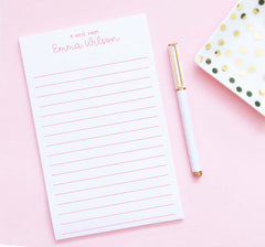 NP204 cute a note from personalized lined notepads for girls simple kids