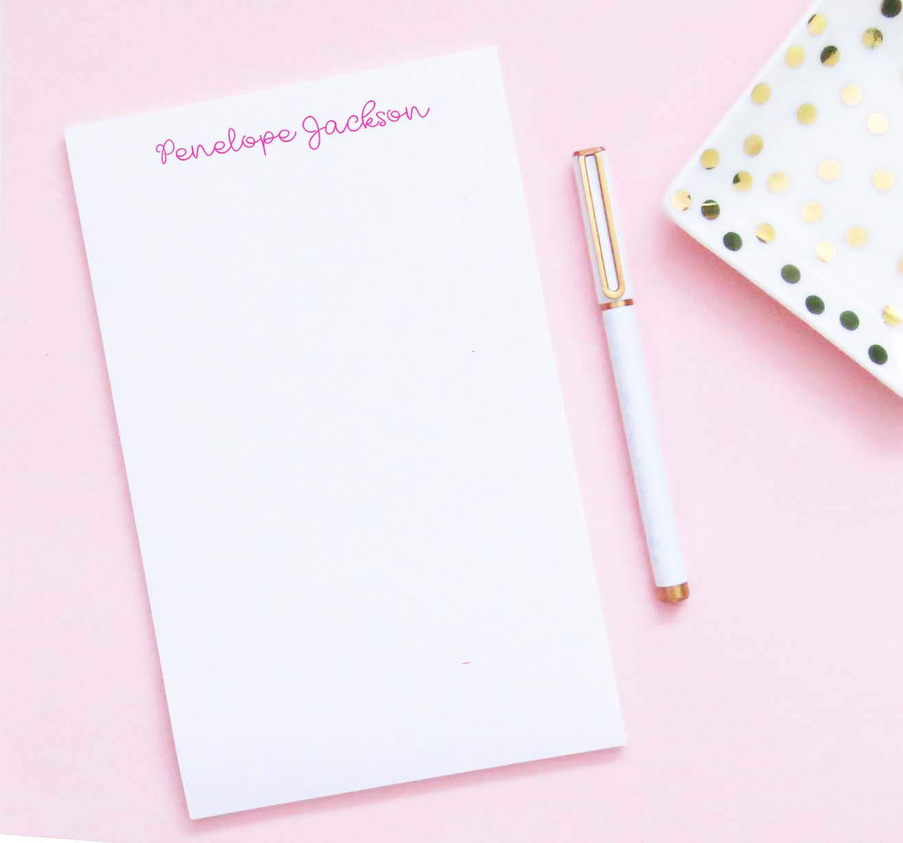 NP212 cute script font notepad personalized for kids elegant modern
