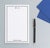 NP217 professional 2 letter monogram personalized notepads with border classic business