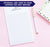 NP219 elegant script 2 letter monogram personalized note pad with name block font classic lined