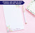 NP225 elegant watercolor floral corners personalized notepads for women water color modern lined