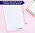 NP231 script heart notepads personalized for women elegant simple classy lined