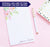 NP233 elegant top watercolor floral corner personalized notepad modern women flowers lined