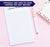 NP235 womens script font notepad personalized set elegant simple lined