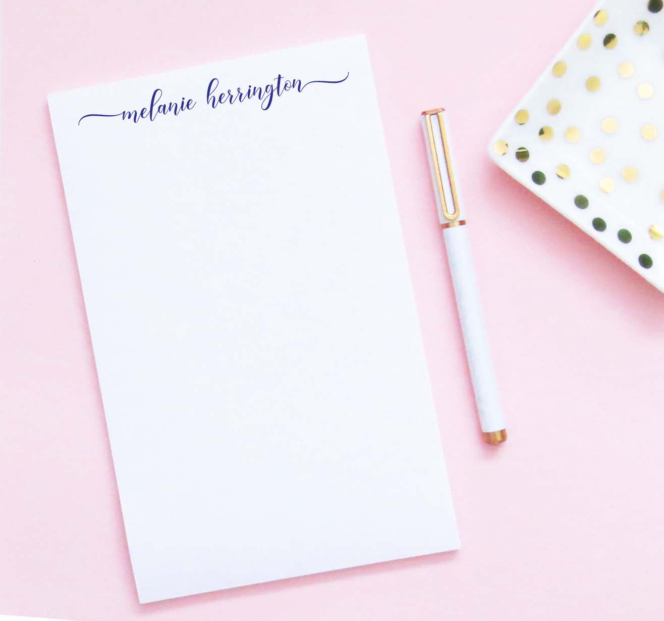 NP242 sweet script font personalized notepad for adults simple classic elegant