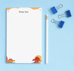 NP305 Personalized Kids Notepad with Dinosaurs paper custom dino boy girl