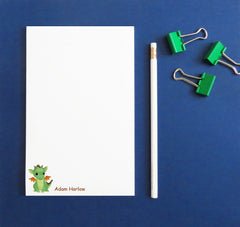 NP306 Personalized Notepad with Green Baby Dragon note pad paper letter writing