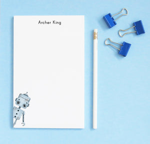 NP309 Personalized Robot Notepad for Kids stationery stationary notes paper metal robots