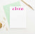 PS004 modern personal stationery set with script name on top women personalized flat note cards simple classic vertical 1