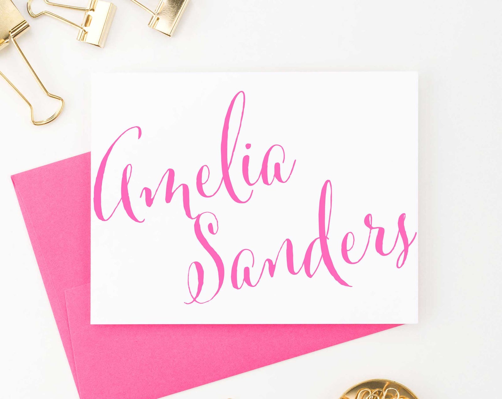 PS005 Calligraphy Customized Stationery Note Cards women personalized stationery classic elegant modern