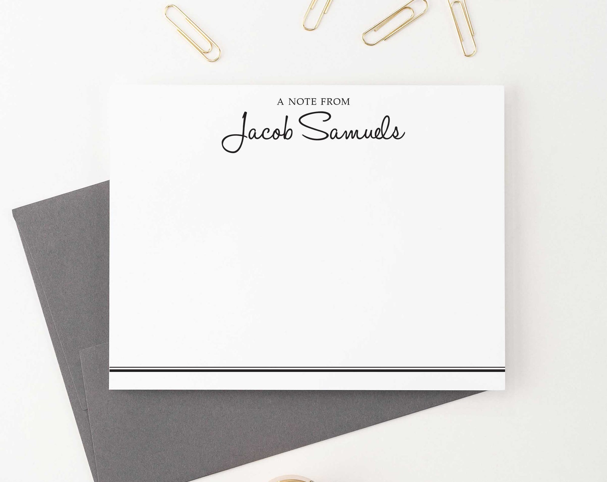 PS040 women and mens stationary personalized a note from