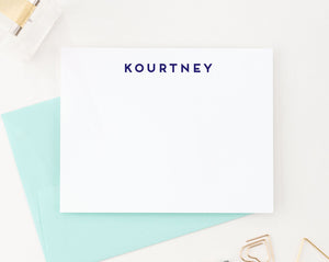 Simple Block Font Personalized Stationery Gift Set