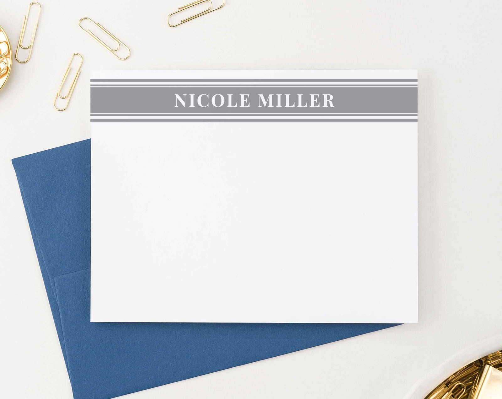 PS071 personalized men_s-stationery with banner men women classic