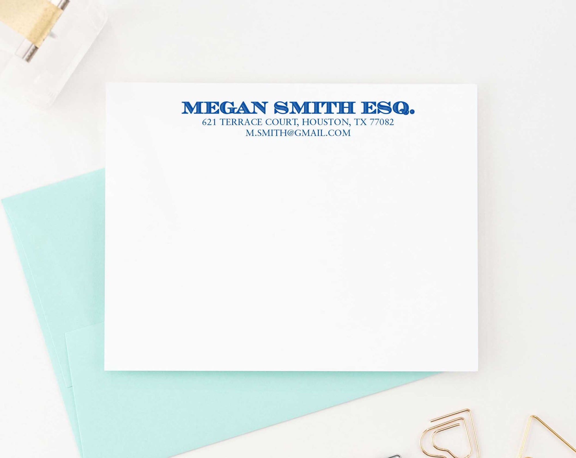 PS075 adults business personalized stationery note cards adult simple classic