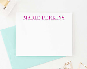 PS078 classic block font personalized stationery cards simple classic name 1