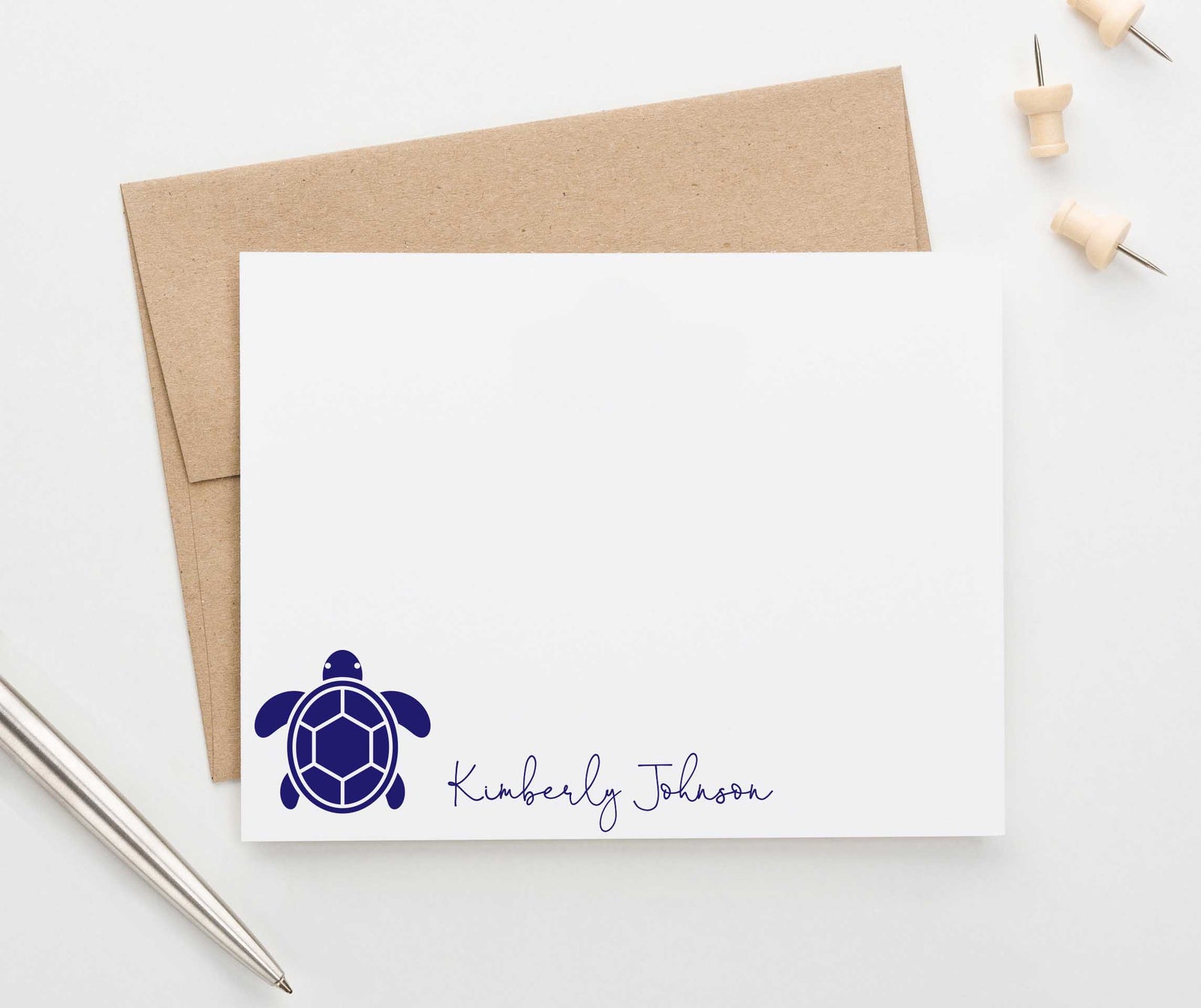 Sea Turtle Personalized Stationary Set