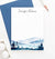 PS096 watercolor mountains personalized stationary for adults water color mountain landscape