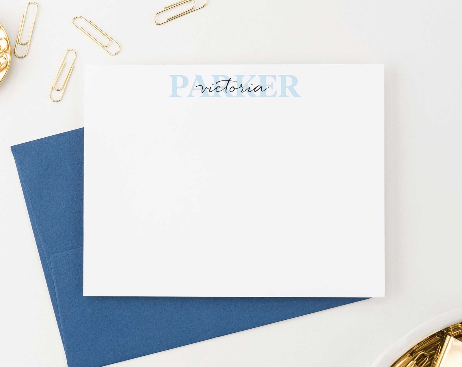 PS115 first and last name personalized thank you note cards women men stationery 2