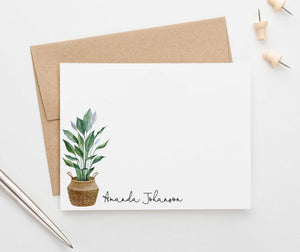 PS116 potted plant personalized stationery set adult elegant plants 1