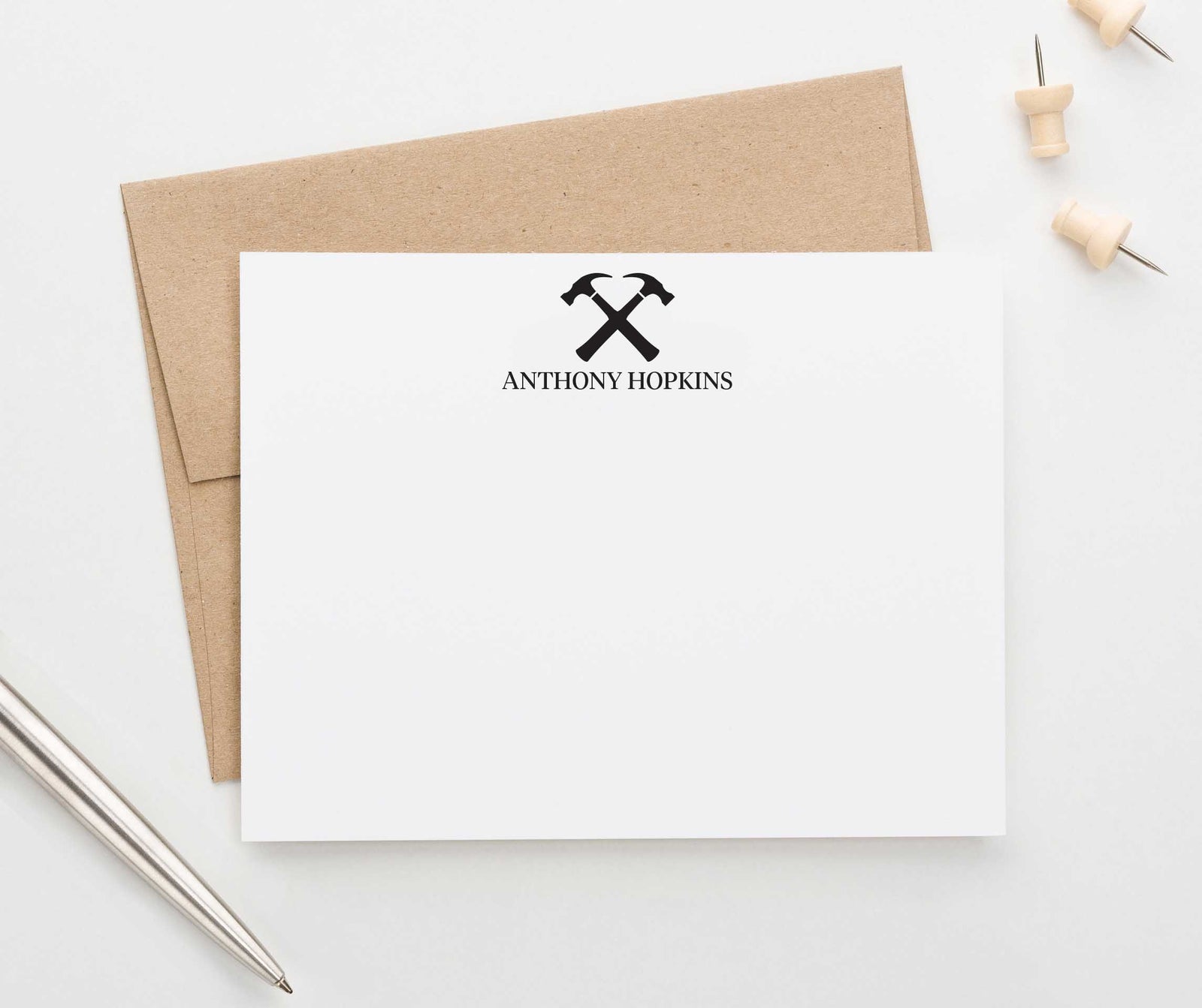 PS120 hammer personalized stationery note cards for men and women tools hammers 1
