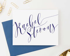 PS127 elegant script personalized note cards for women adult folded stationary 2