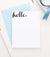 TY002 hello flat thank you notes simple vertical script font thankyou