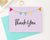 TY021 simple purple thank you notes folded flag banner kids
