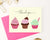 TY026 cupcake folded thank you cards for birthday sweet elegant cute