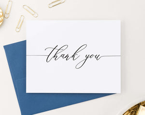 TY029 classic script thank you notes for women simple folded thankyou