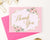 TY033 pink elegant floral folded thank you cards for baby shower gold script