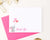 TY049 simple pink elephant thank you notes balloons cute girls