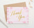 TY051 simple pink floral thank you cards flowers gold script