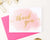 TY052 pink watercolor gold thank you notes folded women simple