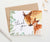 TY074 watercolor deer thank you notes for baby shower folded deers forest animal