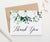 TY079 elegant white floral thank you cards for women folded wedding thankyou