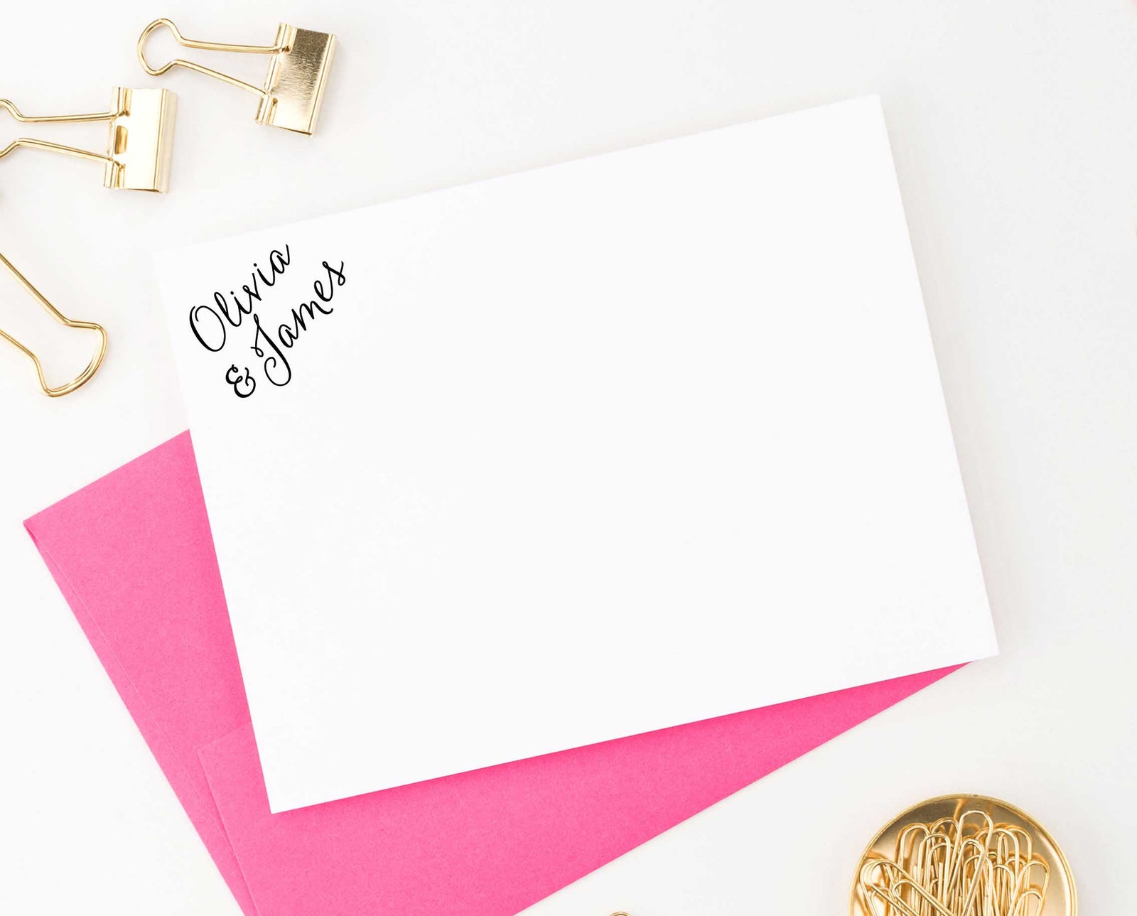 WS005 simple corner names couples stationery personalized elegant modern wedding