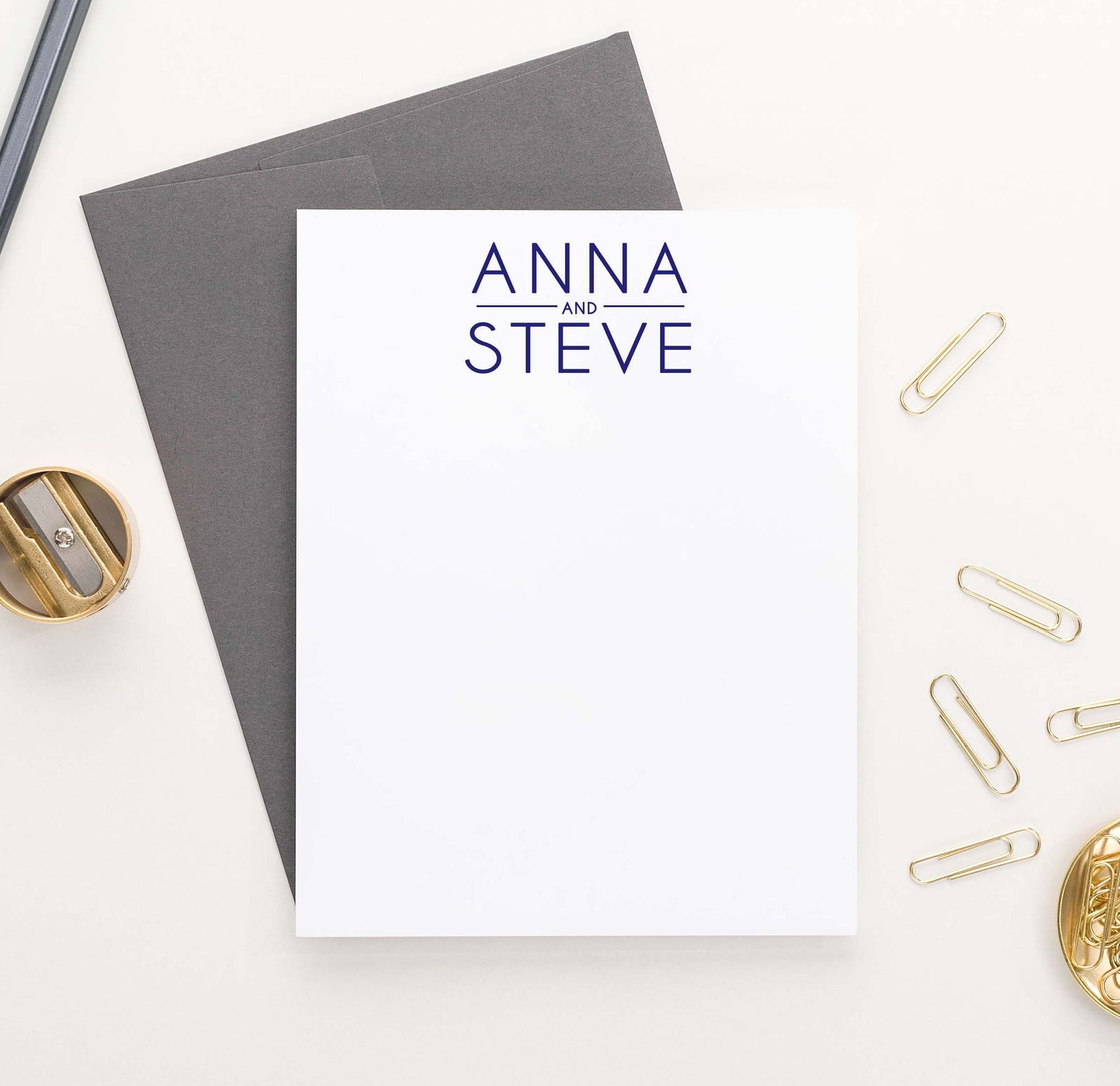 WS014 classic block font family thank you notes wedding engagement simple