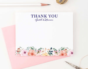 WS033 personalized floral thank you wedding stationery florals flowers elegant 1