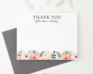 WS033 personalized floral thank you wedding stationery florals flowers elegant