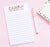 np246 cute camp notes personalized lined notepad for girls