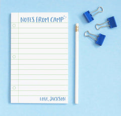 np252 simple notes from camp stationary paper for boys lined