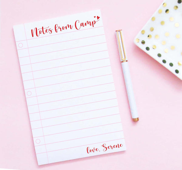 Camp Letter Writing Set Personalized Camp Lined Stationery Paper