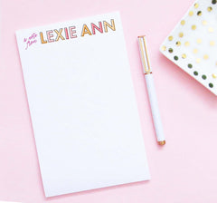 np254 personalized a note from notepad for girls block font fun