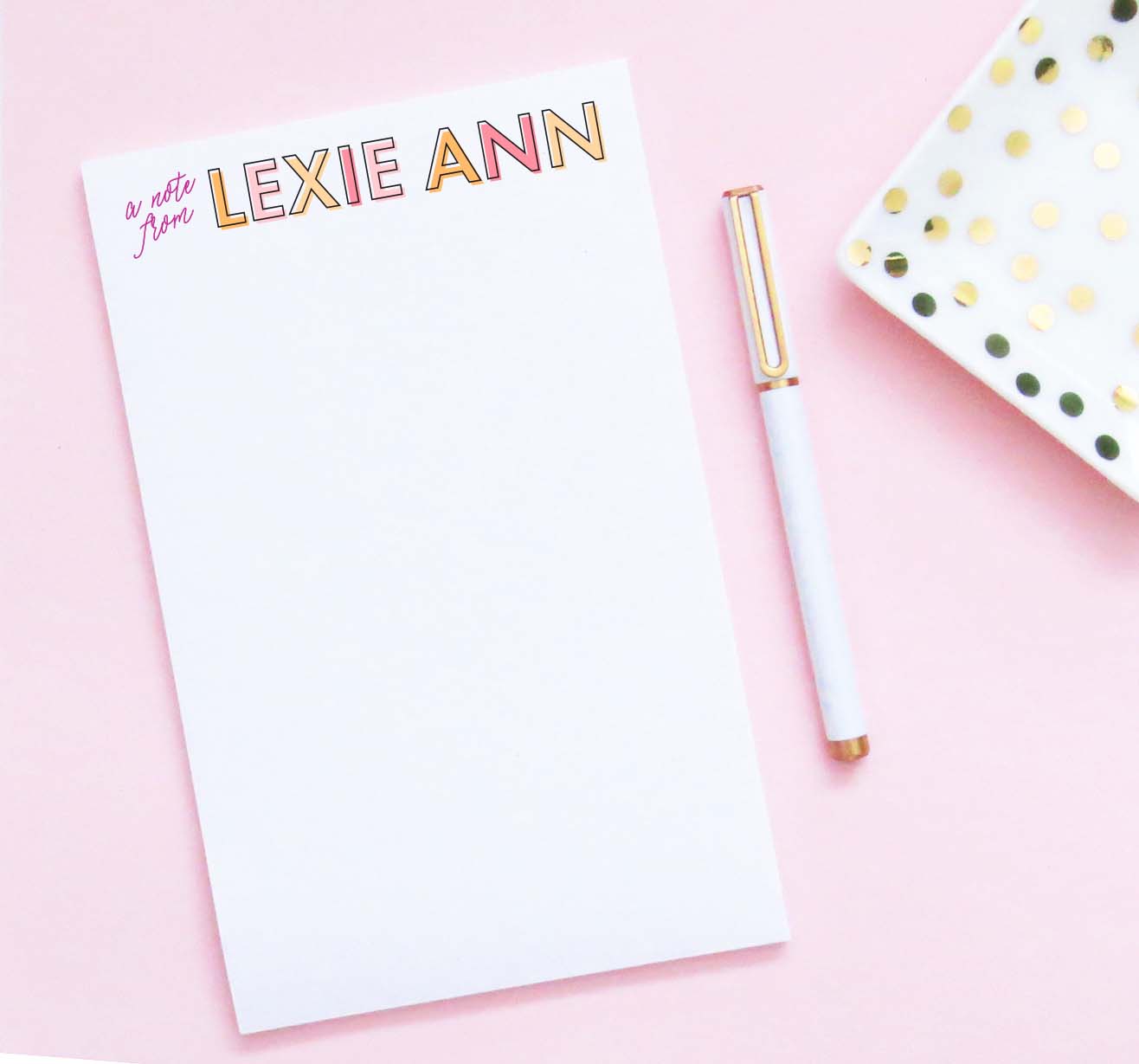 np254 personalized a note from notepad for girls block font fun