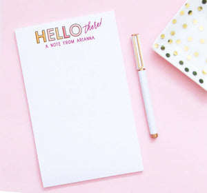 np256 simple girls personalized notepad paper cute block font