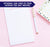 np259 cute  heart and script font notepad for girls personalized  elegant chic 1